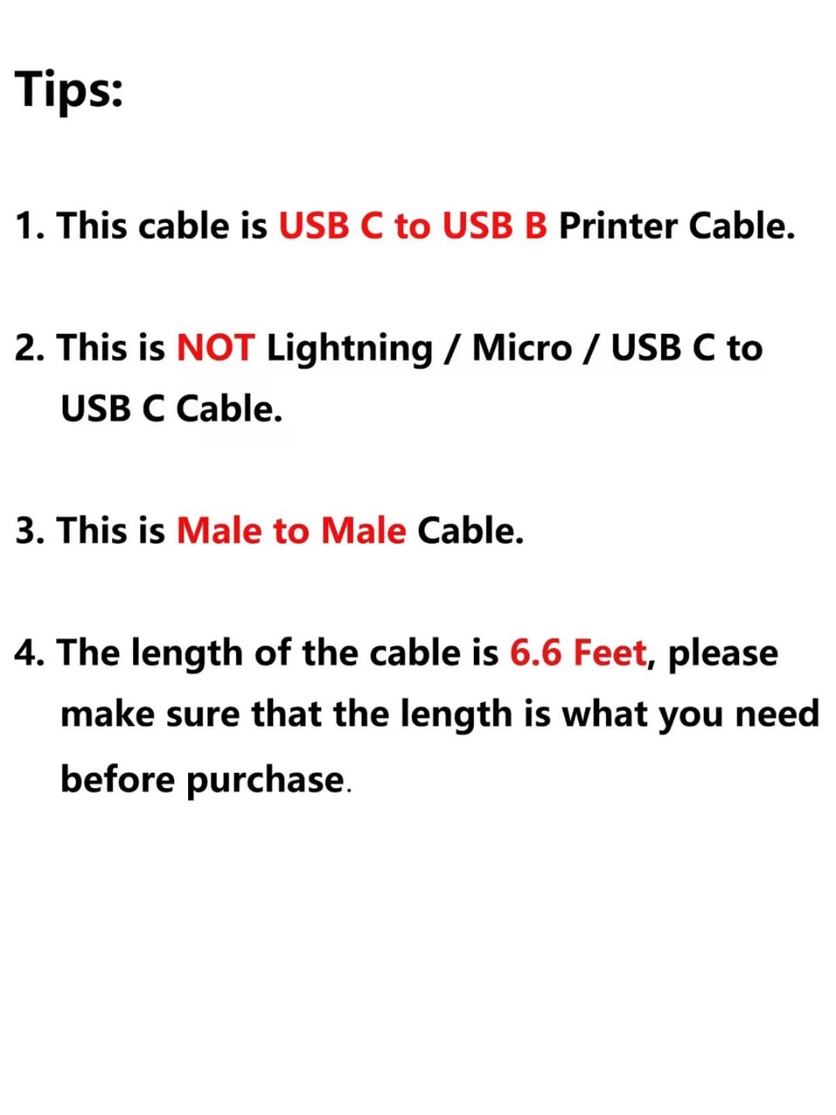 CableCreation USB 3.0 Tipo C (USB-C) a USB 2.0 B Cable Macho (USB-B) para Impresora y escáner, 6,6/2 M en Negro