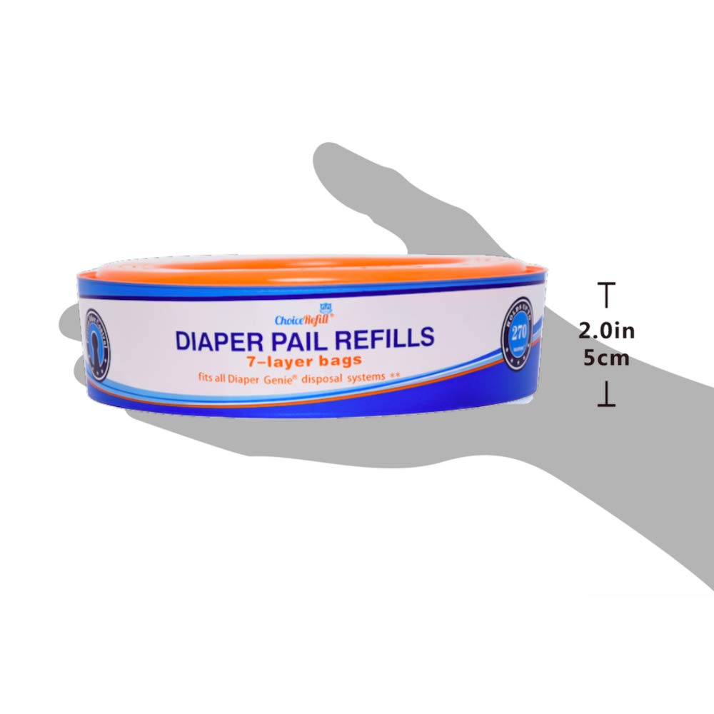 ChoiceRefill Compatible con Diaper Genie Pails 4-Pack 1080 Count