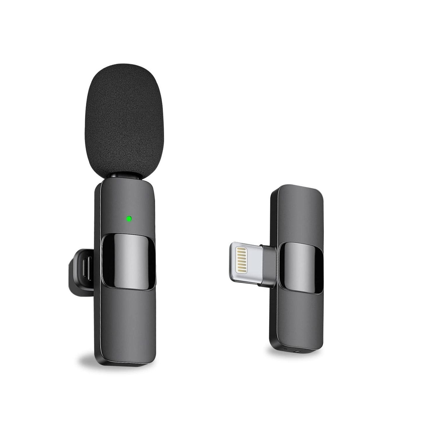 MAYBESTA Micrófono de Solapa inalámbrico Profesional para iPhone, iPad, micrófono de grabación de Condensador omnidireccional inalámbrico para entrevistas, vídeo, Podcast, vlog, Youtube