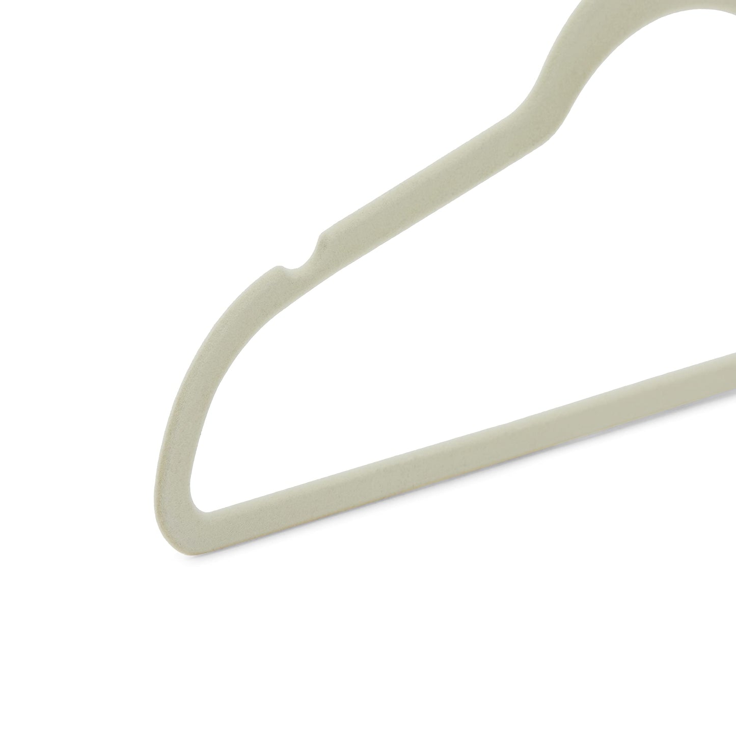 Amazon Basics Perchas de Terciopelo para Trajes, Paquete de 30, Plateado/Marfil