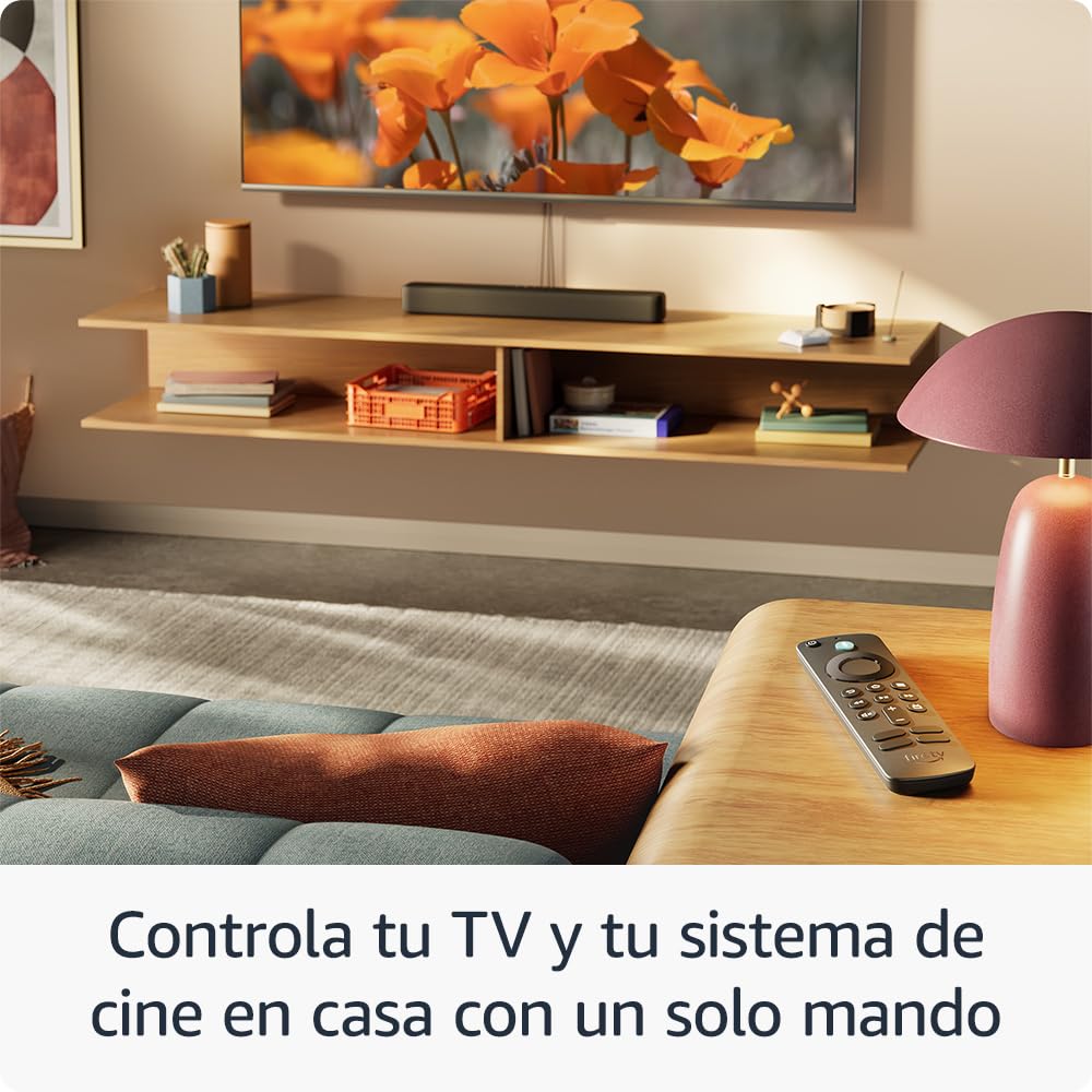 Amazon Fire TV Stick HD, con TV en directo gratuita, mando por voz Alexa, controles de Hogar digital y reproducción en streaming HD