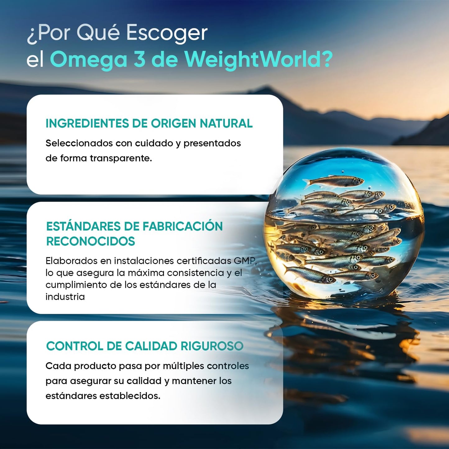 Omega 3 2000mg - 240 Perlas Aceite Pescado IFOS* (660mg EPA + 440mg DHA)