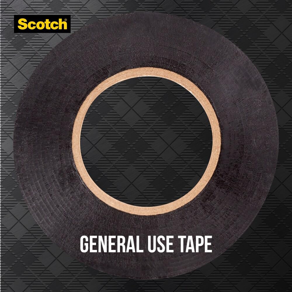 Scotch Cinta eléctrica de vinilo 700, 1 rollo, negro, 3/4 pulgadas x 66 pies, uso general, grado comercial, clasificado para temperaturas de hasta 194 grados, altamente flexible, elástica y