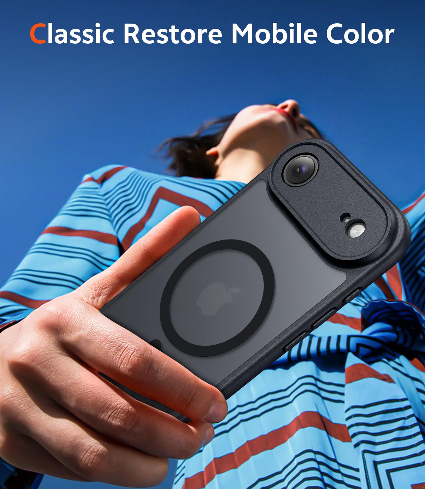 FNTCASE Funda transparente para teléfono 17 Pro-Max: fundas magnéticas transparentes con protector de pantalla, delgada, antiamarilleamiento, protección contra caídas, resistente a los golpes, funda