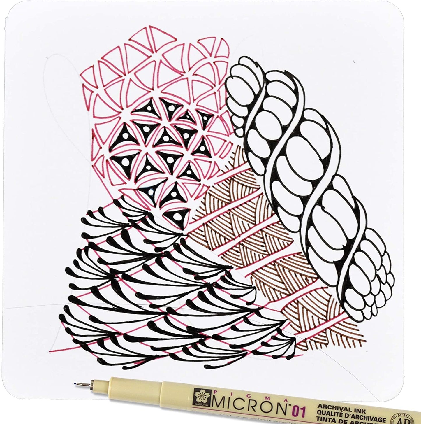 SAKURA Pigma Micron - Bolígrafos surtidos (6 unidades), color negro