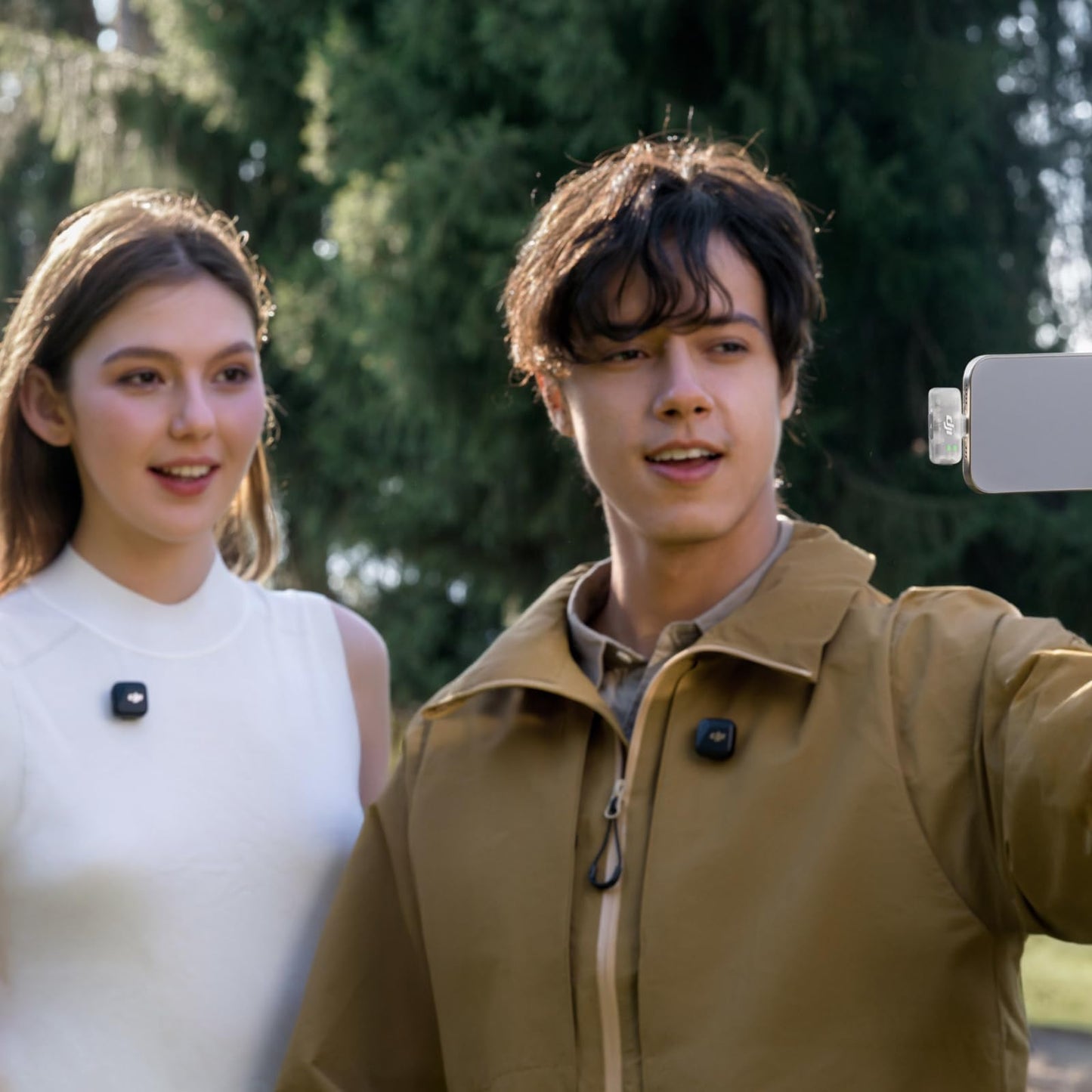 dji Mic Mini (2 TX + 1 RX móvil), micrófono lavalier inalámbrico para iPhone 17/16/15 y Android/PC/tabletas, conectar y Listo, transmisión de 300 m, cancelación Activa de Ruido, Vlogs