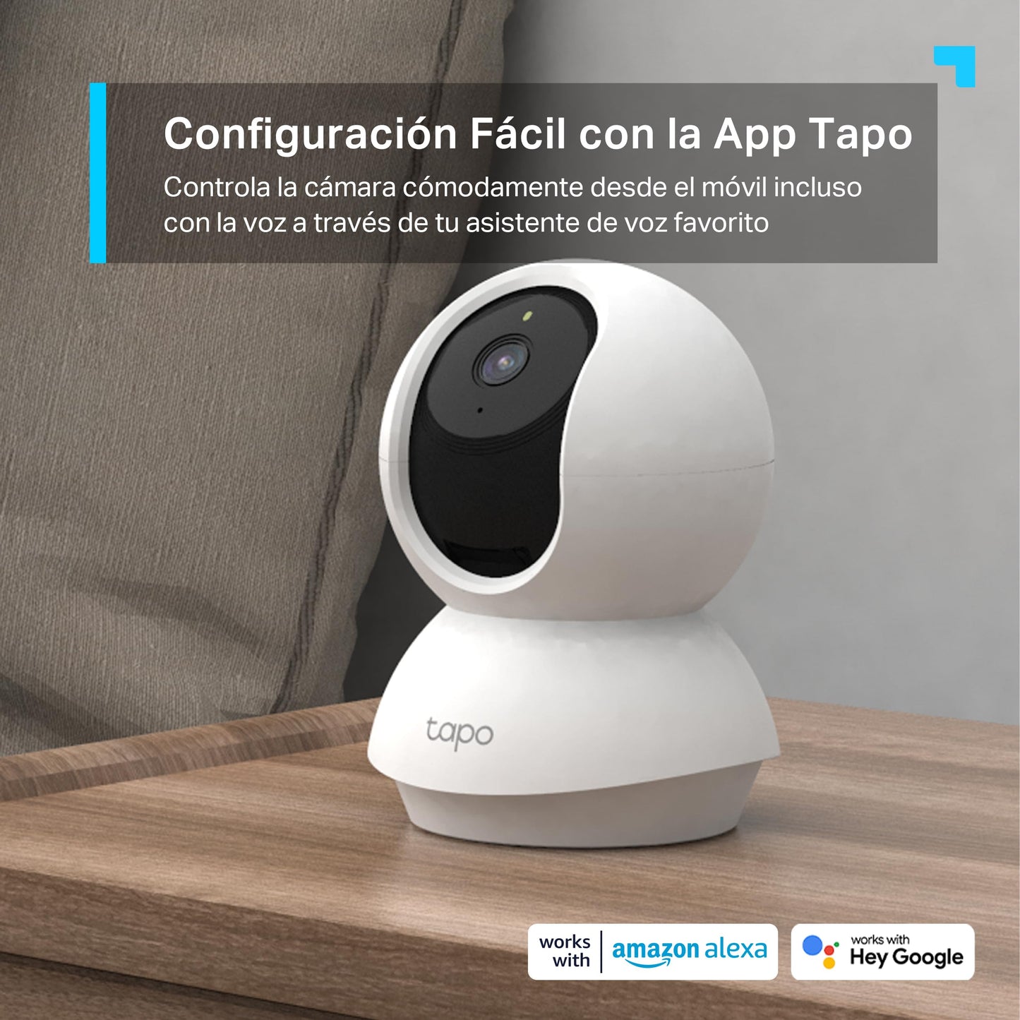 Tapo C210(2-Pack) - Cámara IP WiFi 360° Cámara de Vigilancia 2K (3MP),Visión Nocturna Admite Tarjeta SD hasta 512 GB, Detección de Movimiento, Control Remoto, Compatible con Alexa