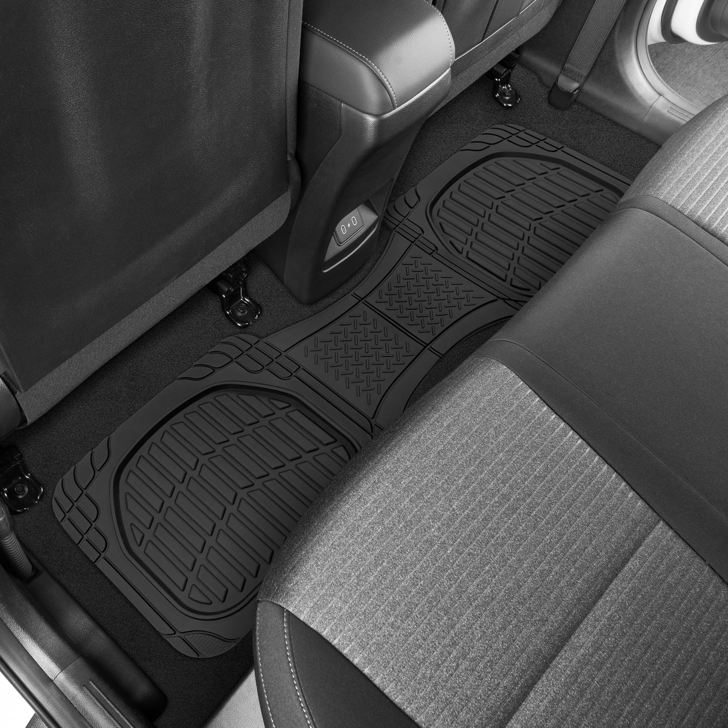 Motor Trend 923-BK FlexTough - Alfombrillas de Goma Resistentes para Coche, SUV, camión y Furgoneta, protección para Todo Tipo de Clima, Ajuste Universal