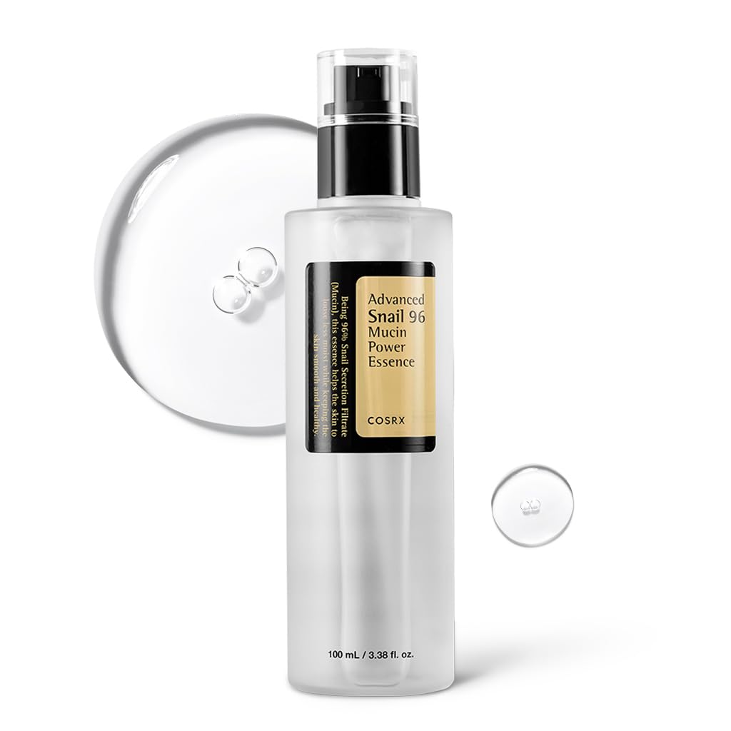COSRX Snail Mucin 96% Power Face Serum 3.38 fl oz 100ml, Serum Hidratante para el Rostro, Cuidado Personal, Piel Brillante bajo el Maquillaje, Cuidado de la Piel Coreano, Belleza Coreana