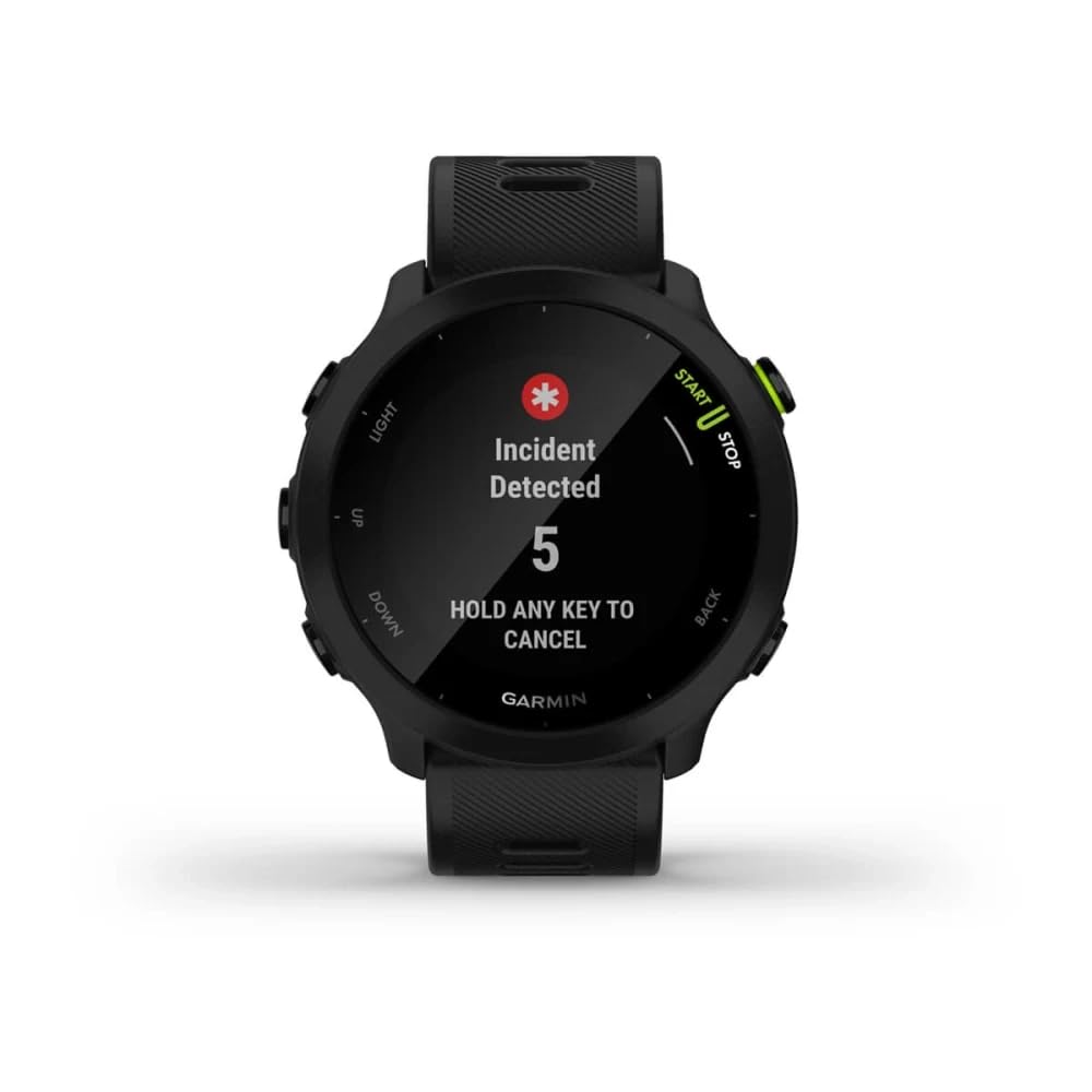 Garmin Forerunner 55, Reloj inteligente para running con GPS, Planes de entrenamiento, Notificaciones y seguimiento del bienestar, Color Negro
