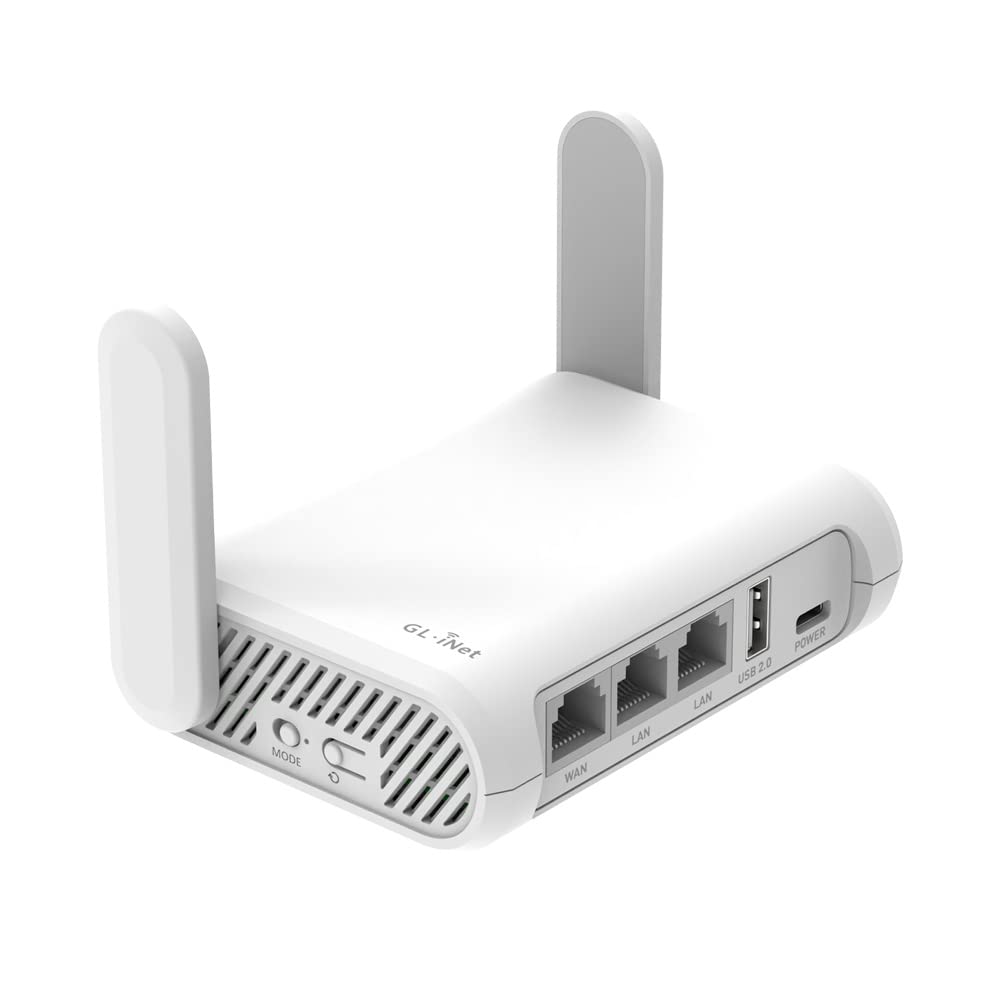 GL.iNet GL-SFT1200 (Opal) Portable WiFi Travel Router, Mini VPN Wireless Router, Mobile Internet WiFi Repeater, Dual Band Openwrt Computer Routers, Home/Business/RV/Cruise