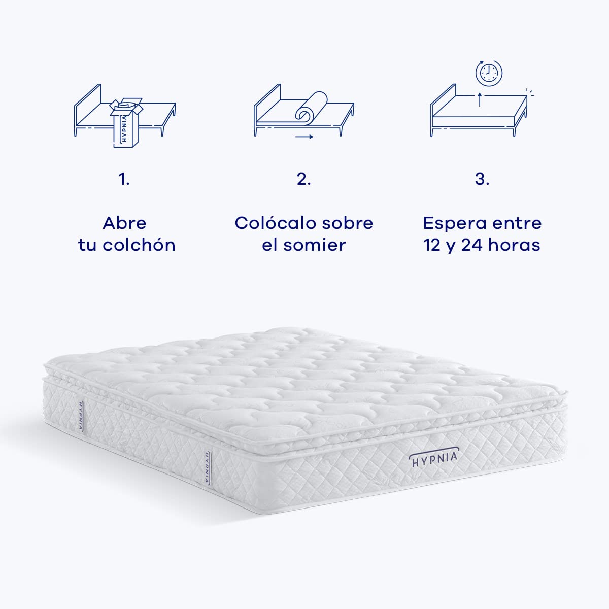 HYPNIA Colchón Bienestar Superior con Espuma Viscoelástica - 160 x 200 (cm)