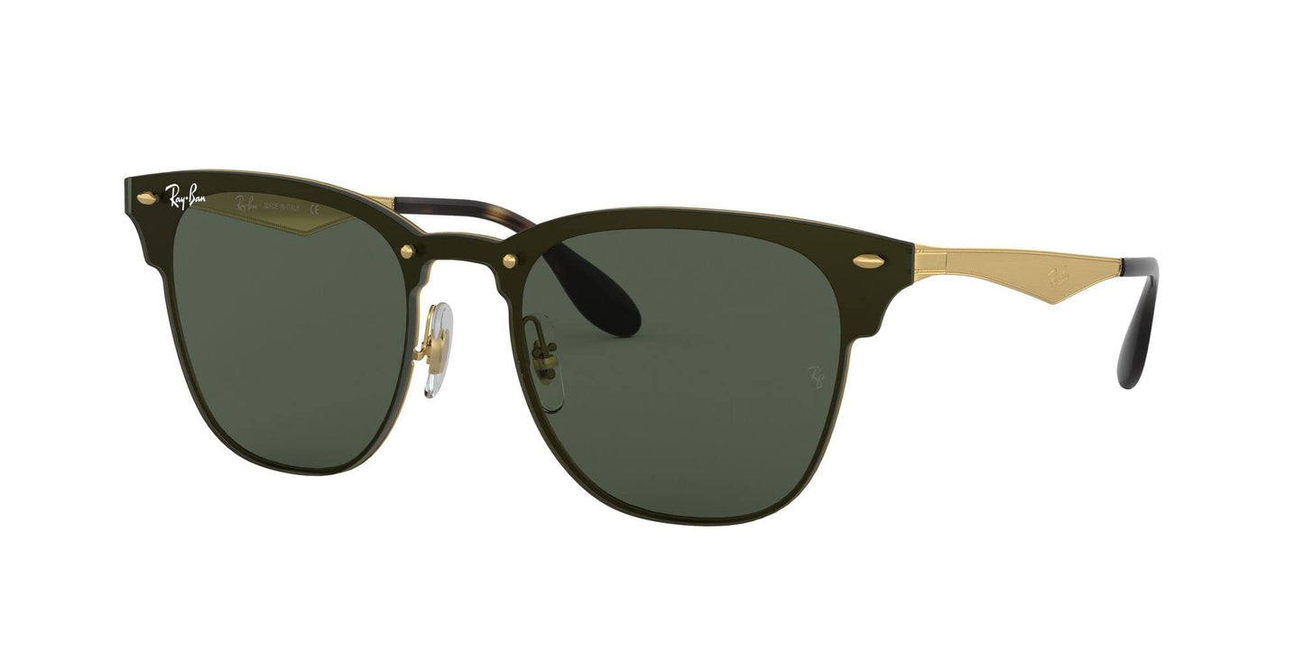 Ray-Ban 3576n Gafas de Sol, Gold Striped/Graygreen, 47 Unisex-Adulto