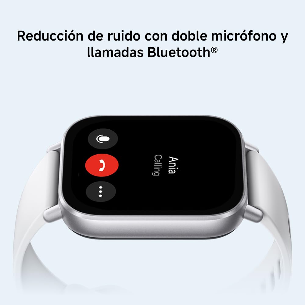 XIAOMI Redmi Watch 5 Active, Llamadas Bluetooth, Pantalla LCD de 2 Pulgadas, Monitor de frecuencia cardíaca, 140 Modos Deportivos, hasta 18 días de autonomía, Plata