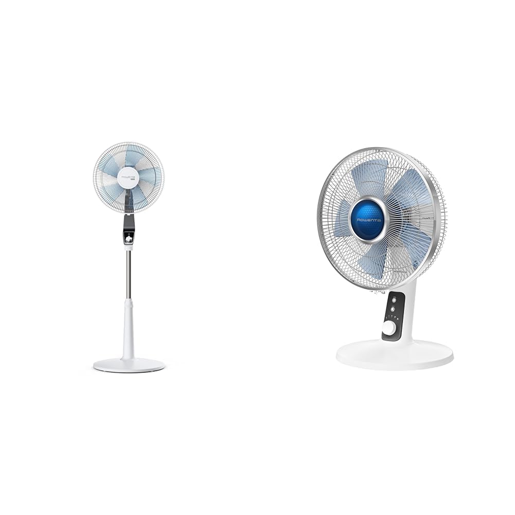 Rowenta Ventilador de pie VU5640 Turbo Silence Extreme y ventilador de mesa VU2731 Turbo Silence Extreme+