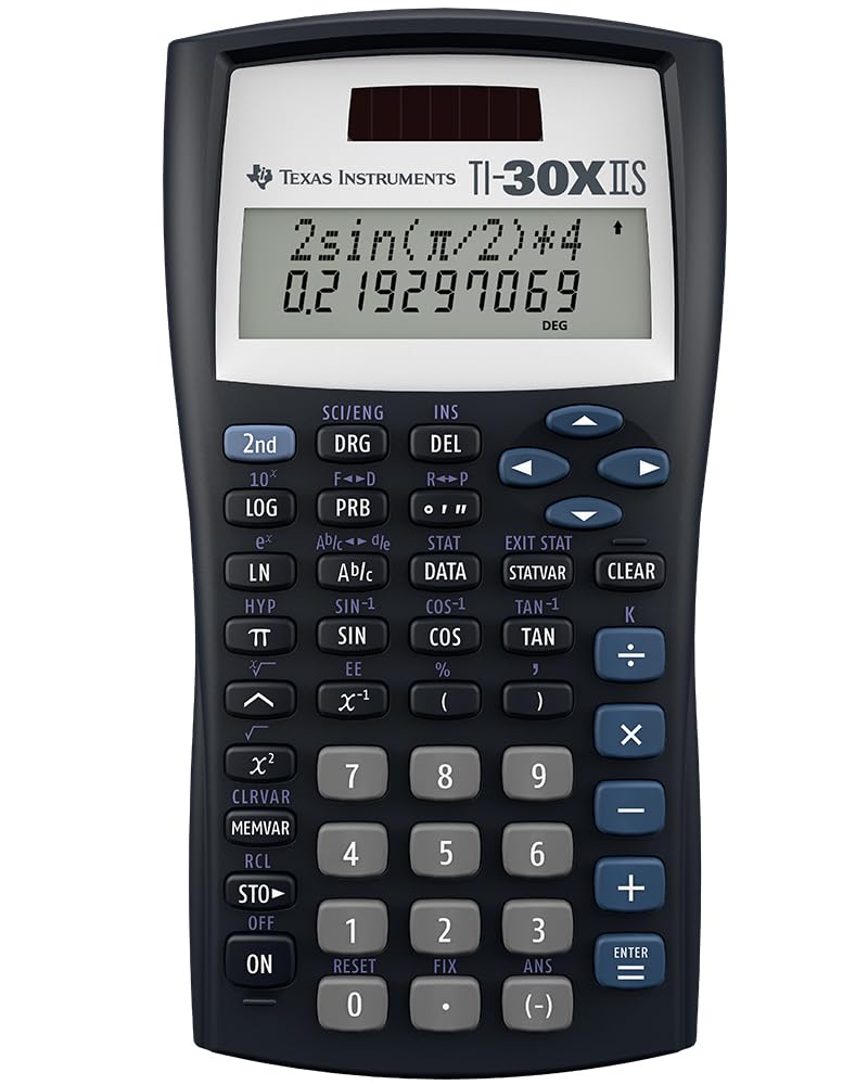 Texas Instruments TI-30 X IIS Pocket Scientific Black Calculator – Calculators (Pocket, Scientific, 11 Digits, 2 lines, battery/Solar, Black)