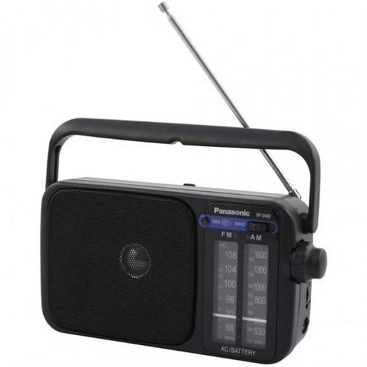 Panasonic RF-2400DEG-K - Radio PortÃ¡til FM/Am, (770mW, IluminaciÃ³n LED, FM/Am, FÃ¡cil y Simple de Usar, Sintonizador Digital, Altavoz Amplio Rango 10 cm, Asa para Transportar) Color Negro
