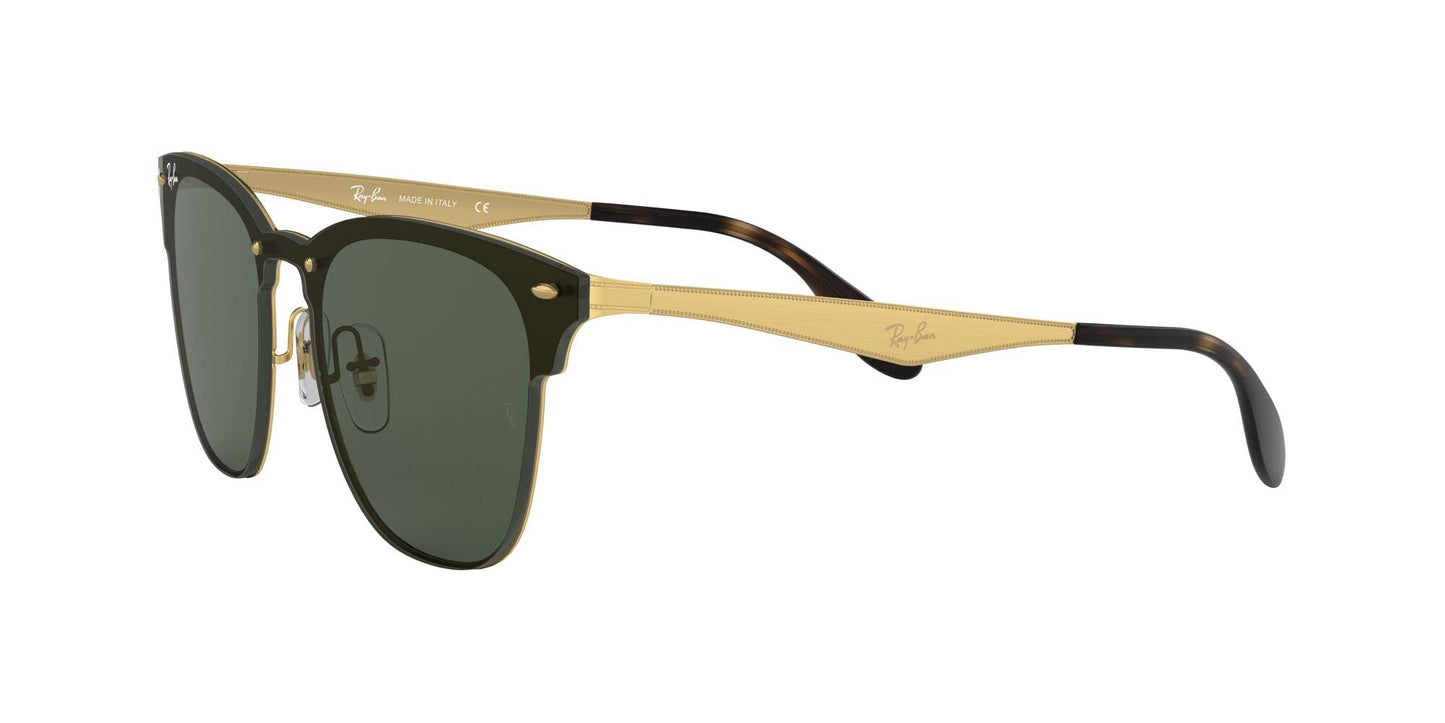 Ray-Ban 3576n Gafas de Sol, Gold Striped/Graygreen, 47 Unisex-Adulto
