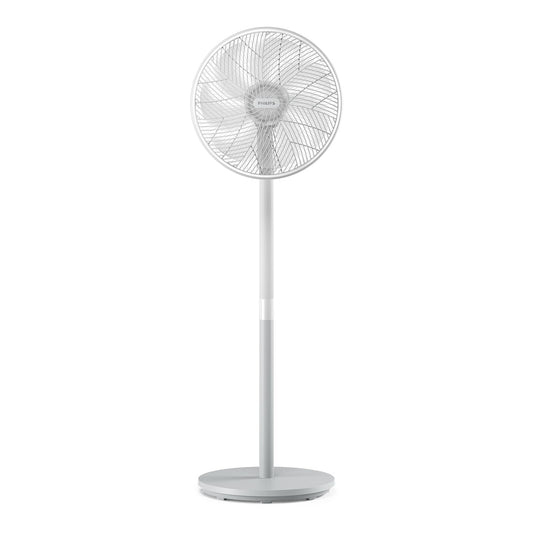 PHILIPS Serie 2000 Ventilador de pedestal. Ultrasilencioso con tecnologÃ­a SilentWings. 19 dB. Ventilador de pie y de sobremesa 2 en 1. Inclina y oscila. Temporizador de 12h. Blanco. (CX2550/00)