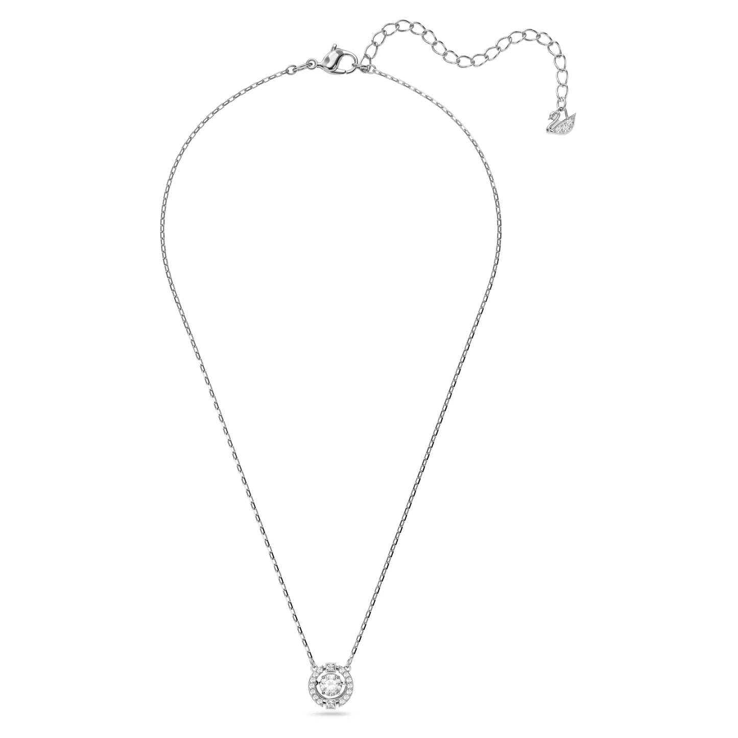 Swarovski Collar Swarovski Sparkling Dance, Talla redonda, Blanco, Baño de rodio