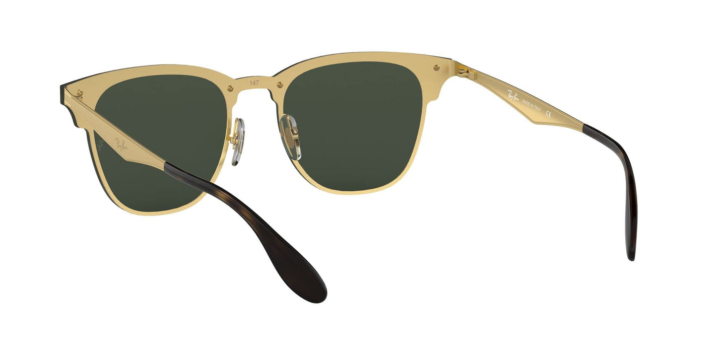 Ray-Ban 3576n Gafas de Sol, Gold Striped/Graygreen, 47 Unisex-Adulto
