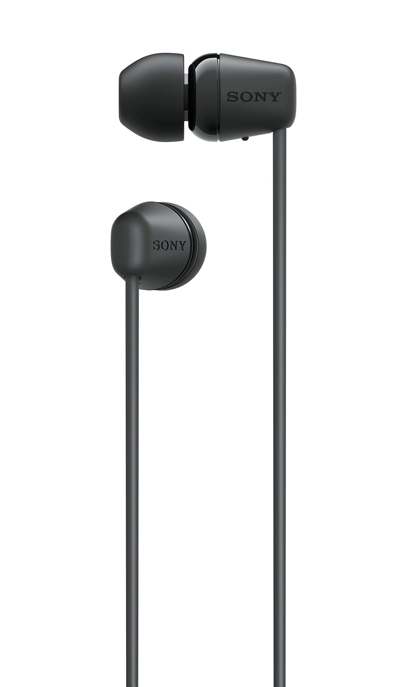 Sony WI-C100 Auriculares Inalámbricos - Hasta 25 Horas de Duración de la Batería, Micrófono Incorporado para Llamadas, Compatible con Asistentes de Voz, Conectividad Bluetooth Fiable, Negro