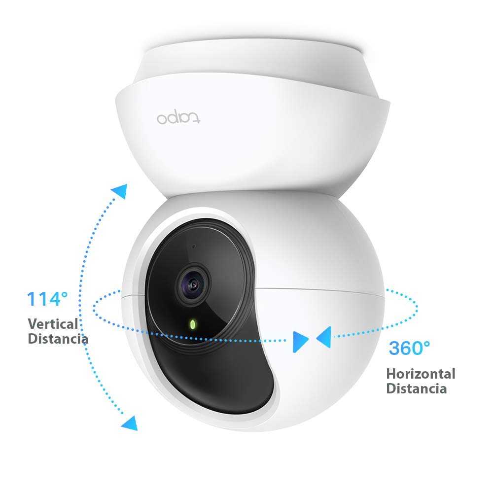 Tapo C200P2 - Cámara IP WiFi 360° Cámara de Vigilancia FHD 1080p,Visión Nocturna, Notificaciones en Tiempo Real, Admite Tarjeta SD,Detección de Movimiento,Control Remoto,Compatible con Alexa