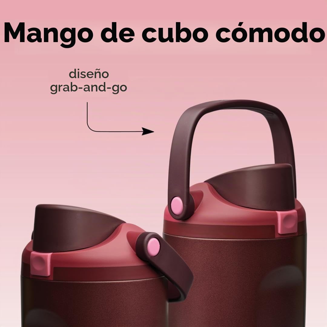 Owala FreeSip Sway botella de agua térmica de acero inoxidable con boquilla 2‑en‑1, 1185ml, pajita integrada y asa tipo cubo, para viajes, escuela y deporte, sin BPA, a prueba de fugas, Off Road