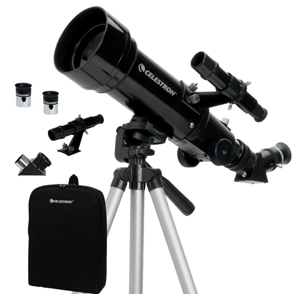 Celestron 21035 Travel Scope 70 Portable Refractor Telescope Kit with Backpack, Black