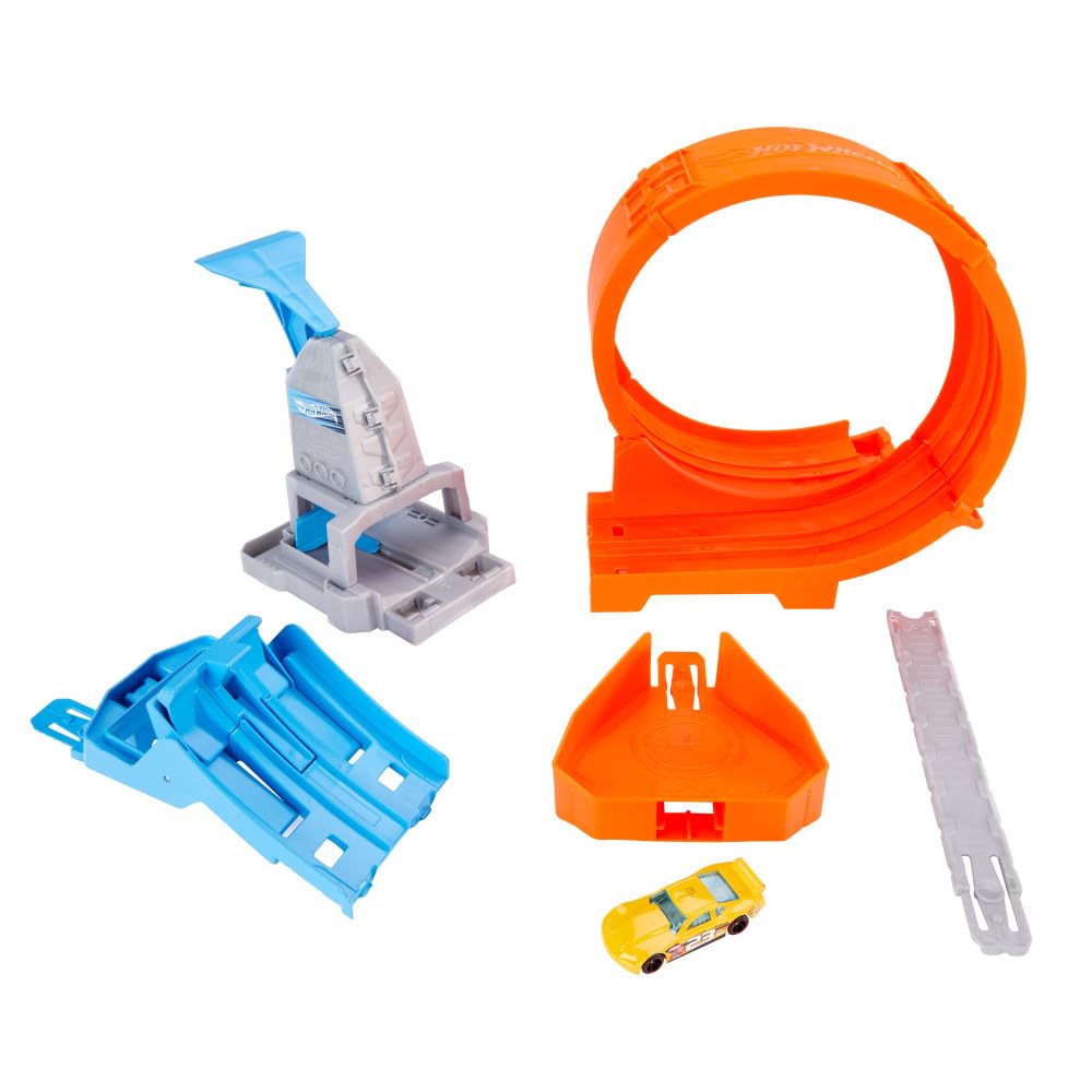 Hot Wheels Campeonato de loopings Pista de Coches de Juguete con Lanzador, Incluye 1 vehículo, Modelo Surtido (Mattel GTV13)