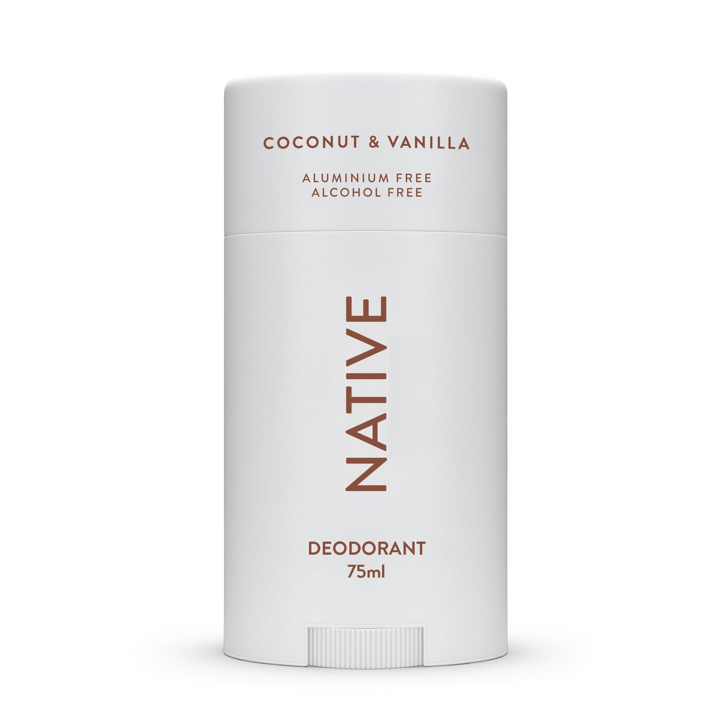 Native Desodorante para Mujeres & Hombres - Libre de Alcohol & Aluminio - Aroma a Coco & Vainilla - Con Manteca de Karité, Aceite de Coco & Bicarbonato de Sodio - Control del Olor 72 Horas (75 ml)