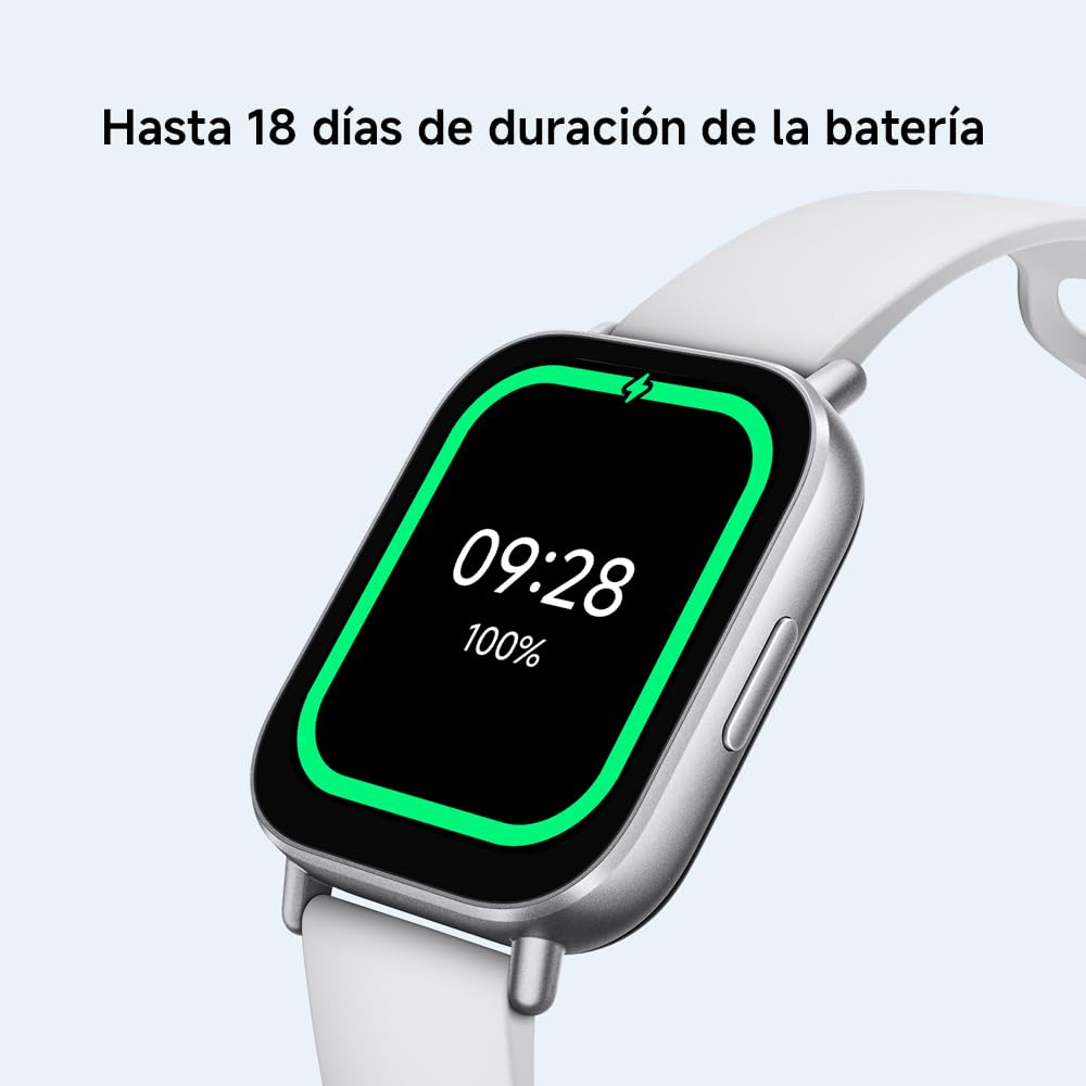 XIAOMI Redmi Watch 5 Active, Llamadas Bluetooth, Pantalla LCD de 2 Pulgadas, Monitor de frecuencia cardíaca, 140 Modos Deportivos, hasta 18 días de autonomía, Plata