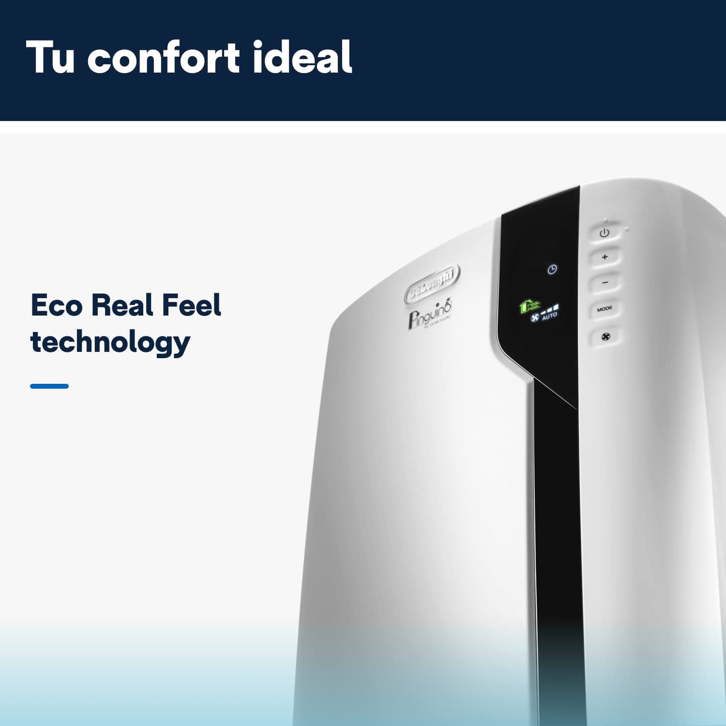 Delonghi aire acondicionado móvil monobloc 2500w 25m2 pac ex100 silent