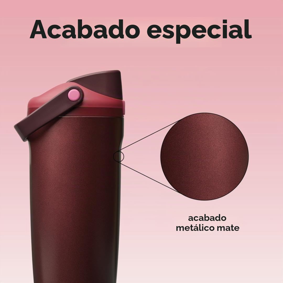 Owala FreeSip Sway botella de agua térmica de acero inoxidable con boquilla 2‑en‑1, 1185ml, pajita integrada y asa tipo cubo, para viajes, escuela y deporte, sin BPA, a prueba de fugas, Off Road