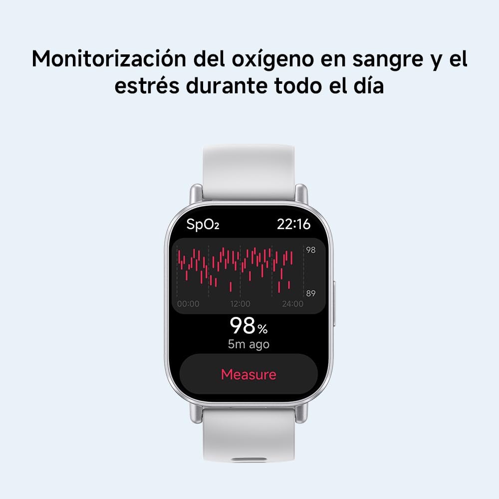 XIAOMI Redmi Watch 5 Active, Llamadas Bluetooth, Pantalla LCD de 2 Pulgadas, Monitor de frecuencia cardíaca, 140 Modos Deportivos, hasta 18 días de autonomía, Plata