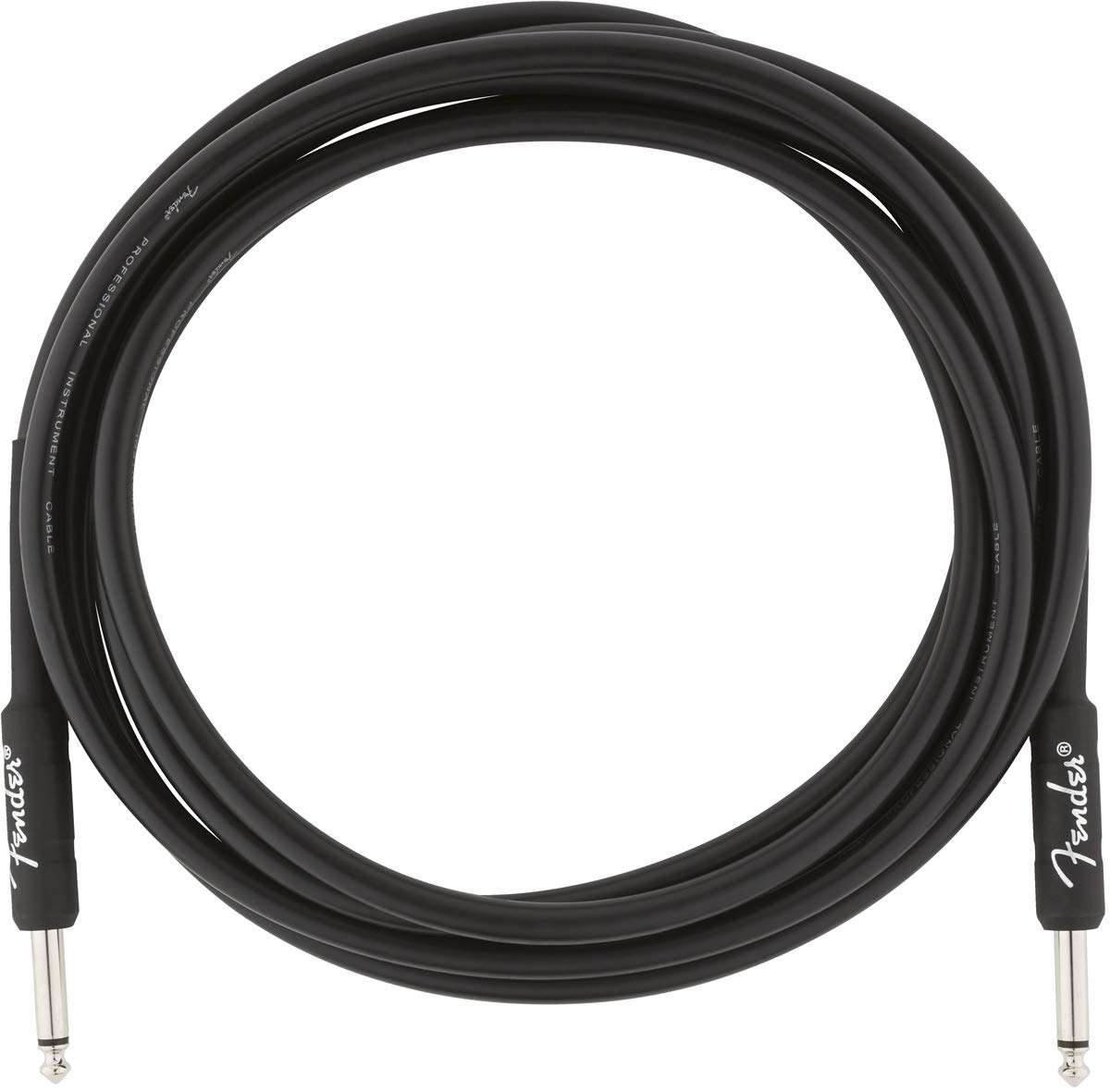 Fender Professional Series Cable de Instrumento para Guitarra, 3m, Recto/Recto, Negro