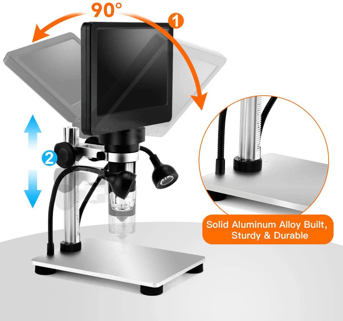 TOMLOV DM9 Microscopio Digital para Soldadura y Monedas con LED Ajustable