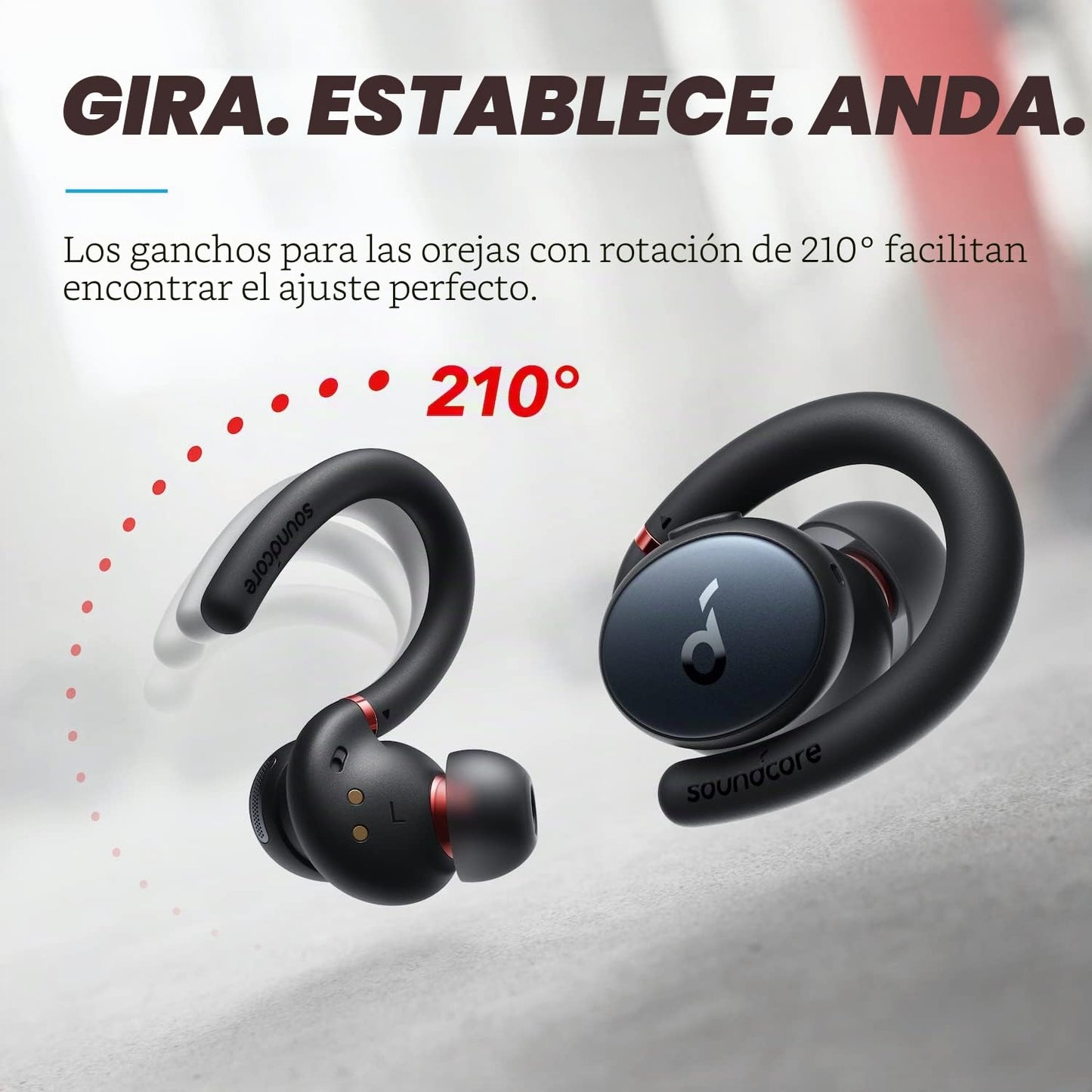 Soundcore Auriculares inalámbricos Deportivos Sport X10 Bluetooth 5.2, Graves Profundos, IPX7 hidrófugos, Resistentes al Sudor, 32 h de autonomía, Carga rápida, Cascos de Deporte, Gimnasio, Correr