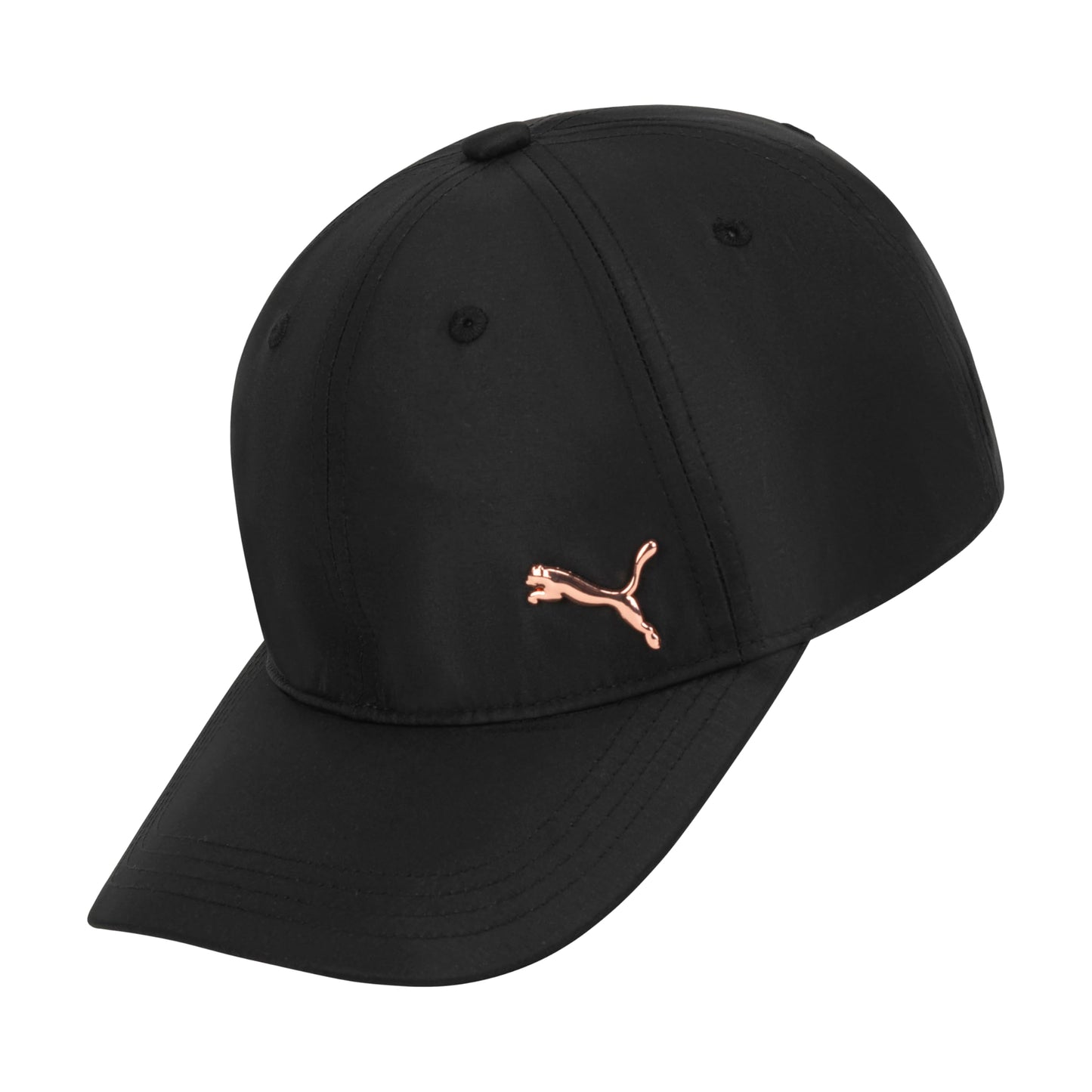 PUMA Evercat Opal - Gorra de béisbol Ajustable para Mujer, Negro/Oro Rosa, Talla única