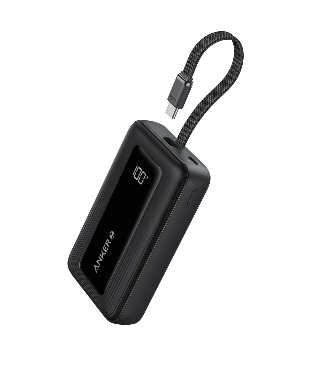 Anker Zolo Power Bank, Cargador Portátil de Alta Velocidad de 10000mAh 30W con Cable USB-C Integrado, 1 USB-C & A, Batería para iPhone 17/16/15/14/13, MacBook, Galaxy, iPad y Más
