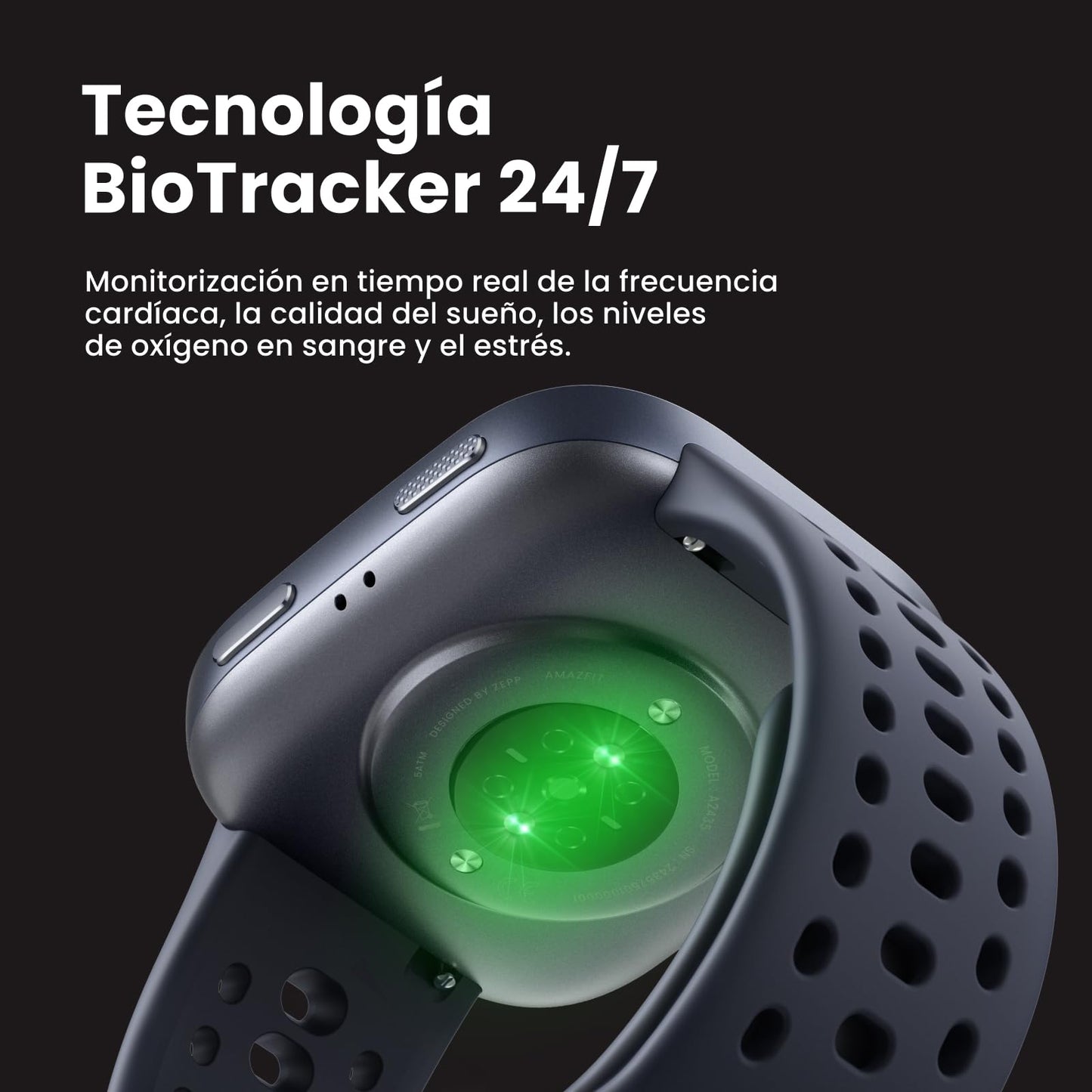 Amazfit Bip 6 Smartwatch 46mm, Batería 14 días, AMOLED 1,97", GPS con Mapas, IA, Llamadas Bluetooth, Seguimiento Salud y Sueño, 140+ Modos Deportivos, Resistencia al Agua 5ATM, Negro