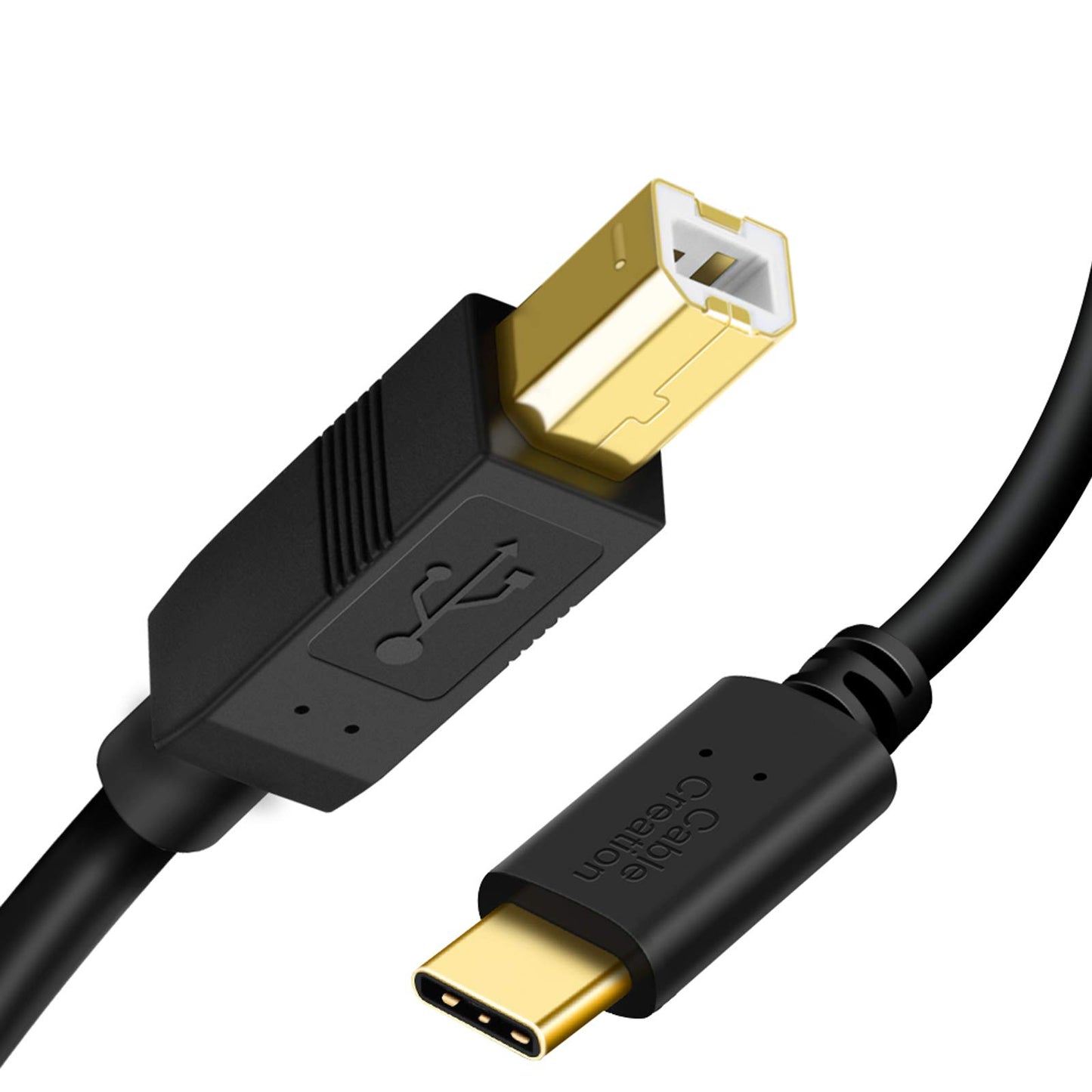 CableCreation USB 3.0 Tipo C (USB-C) a USB 2.0 B Cable Macho (USB-B) para Impresora y escáner, 6,6/2 M en Negro