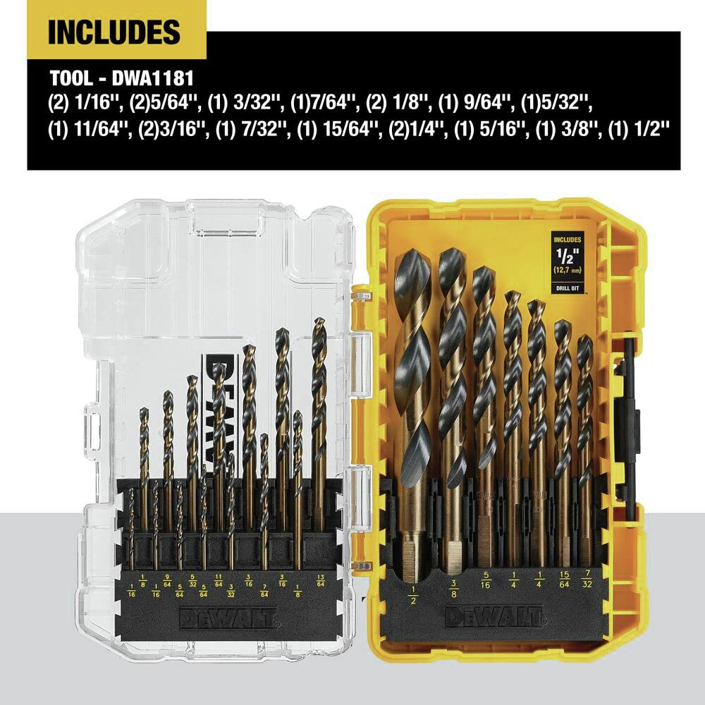 DEWALT Brocas DWA1181, color negro