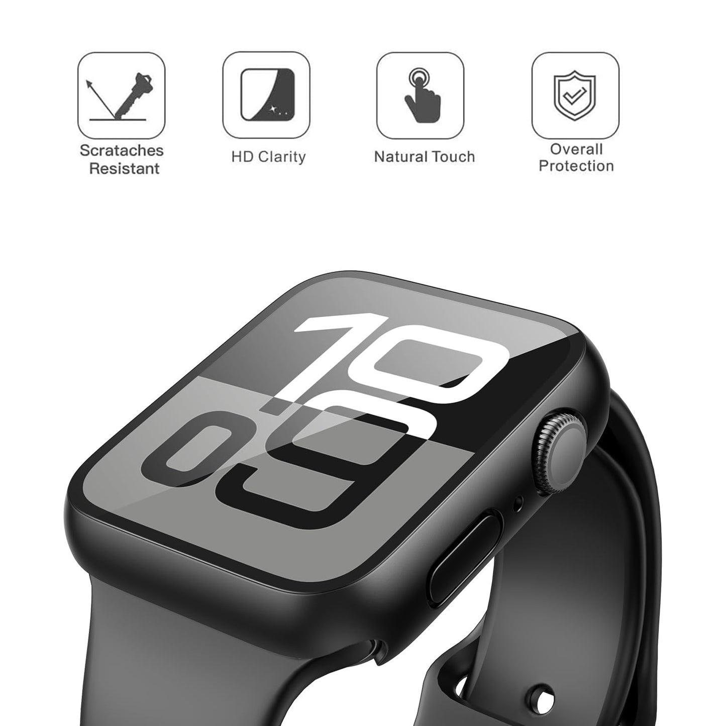 Misxi Funda con protector de pantalla para Apple Watch Series 11/10 de 46 mm