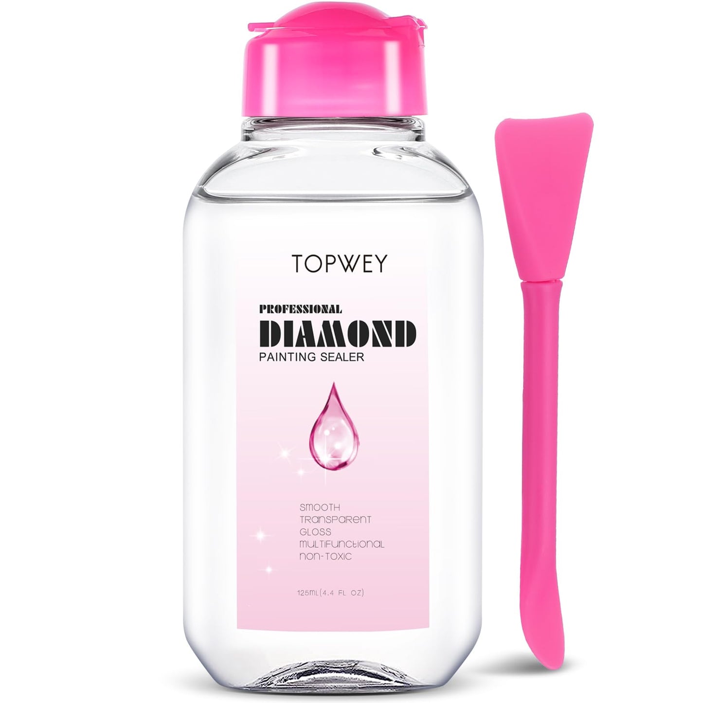 Topwey Sellador de pintura de diamantes, adhesivo de pintura de diamante con aplicador que ayuda a retener tu brillo de diamante, también aplicable a rompecabezas para adultos (125 ml 4.5 onzas)