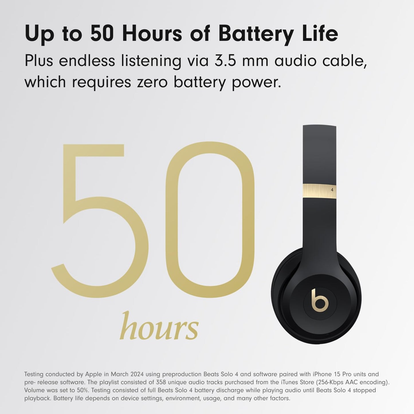 Beats Solo 4 Wireless Headphones Black / Gold