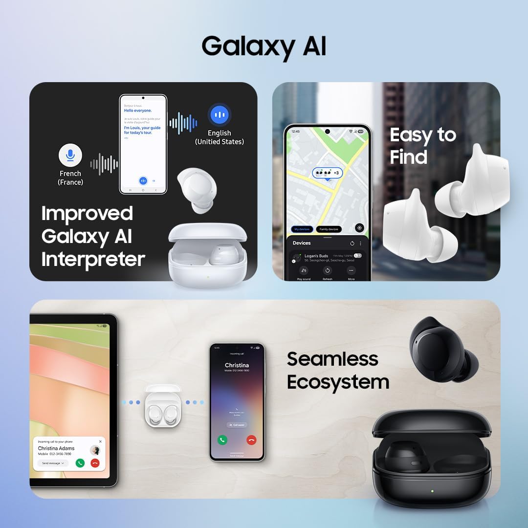 Samsung Galaxy Buds Core SM-R410 (2025) | Stock latinoamericano | Bluetooth 5.4 | Cancelación Activa de Ruido | Reproducción Continua de música de hasta 35 h - Negro