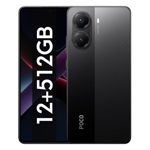 XIAOMI POCO X7 Pro - Smartphone de 12+512GB, Pantalla CrystalRes 1.5K 120Hz AMOLED, MediaTek Dimensity 8400-Ultra, Cámara de 50 MP, 90W HyperCharge, Cargador no Incluido, Negro (Versión ES)