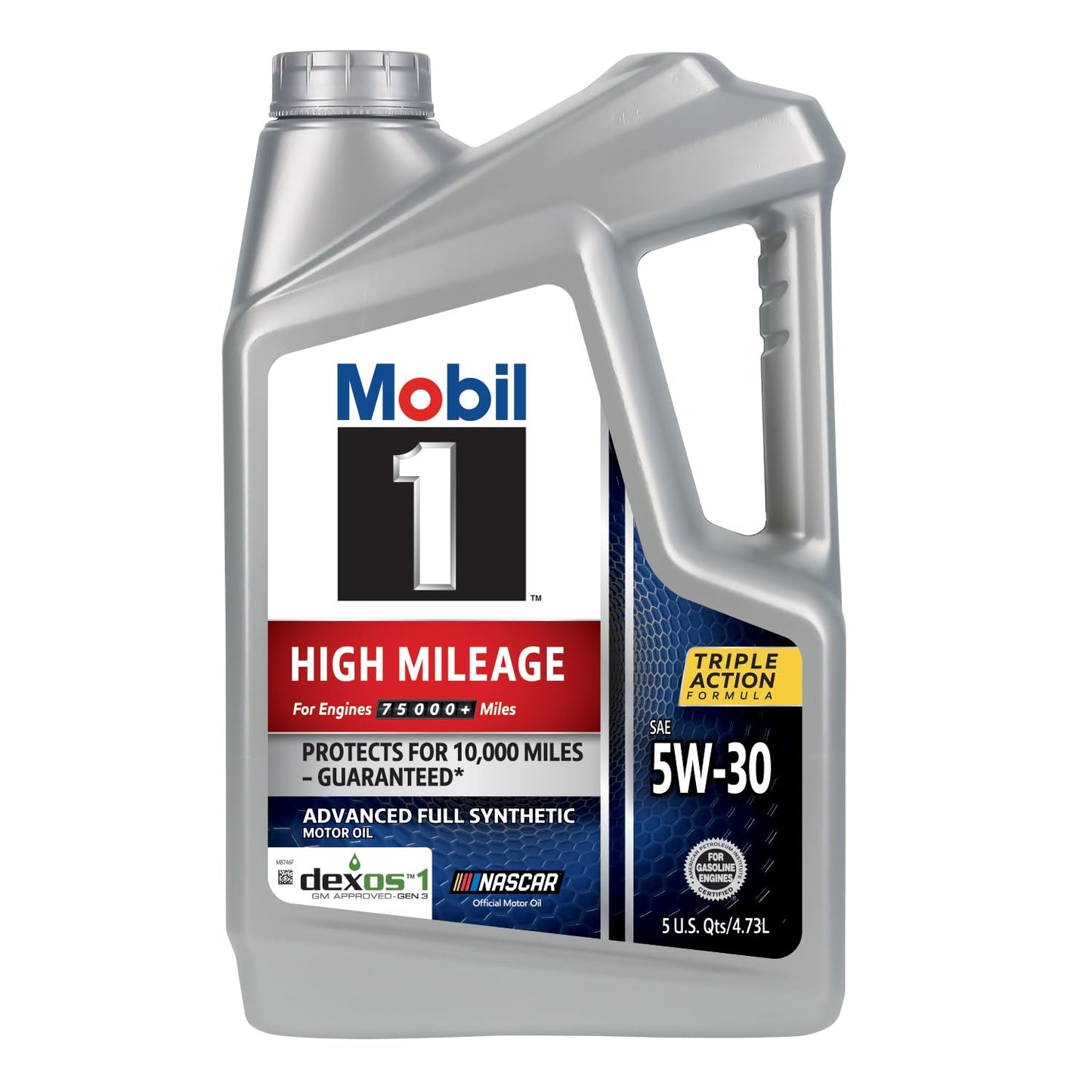 Mobil 1 120769 alto kilometraje 5 W-30 Aceite de motor – 5 Quart