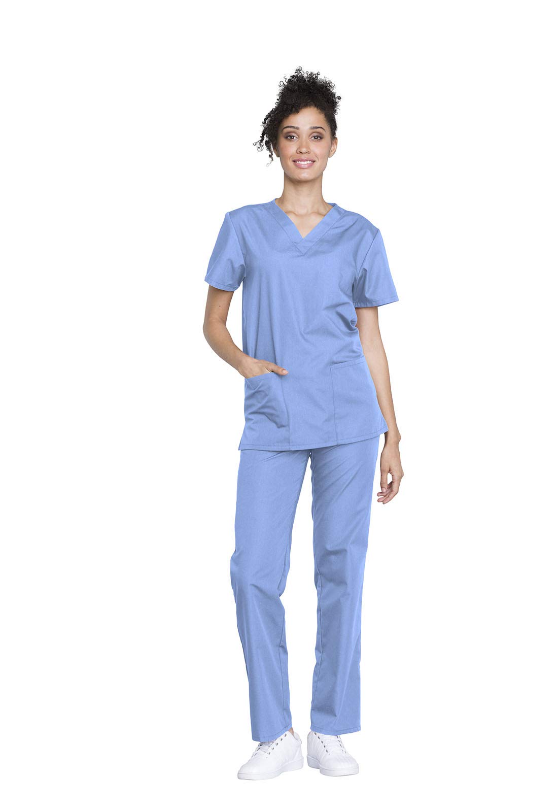 Cherokee Unisex Top and Scrub Pant Set Juego de Traje médico, Ciel, M para Mujer